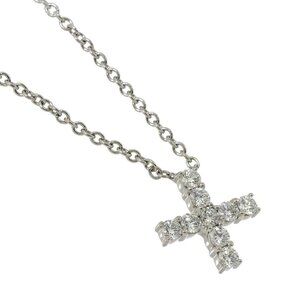 HARRY WINSTON Mini Cross Diamond Necklace Pt 90251305